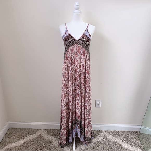 Freeway Boho Asymmetrical Maxi Dress - Picture 1 of 9